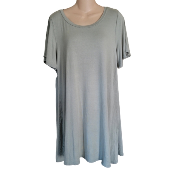 Pink Lilly Basically The Best Sage T-Shirt Dress Size Women's Large - Picture 2 of 10